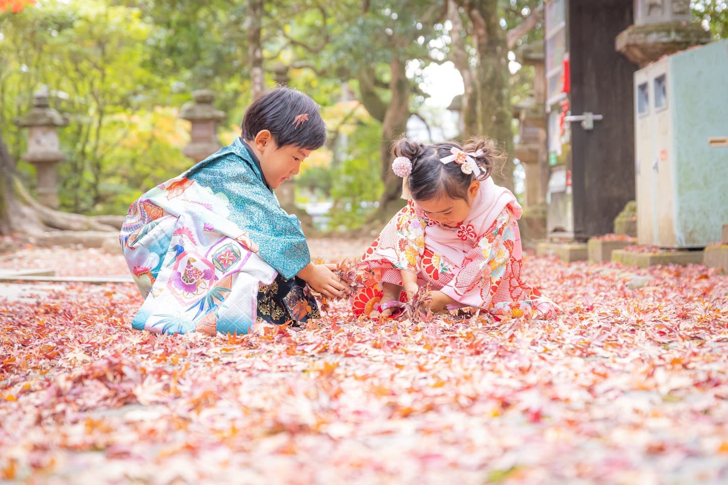 神社での七五三写真