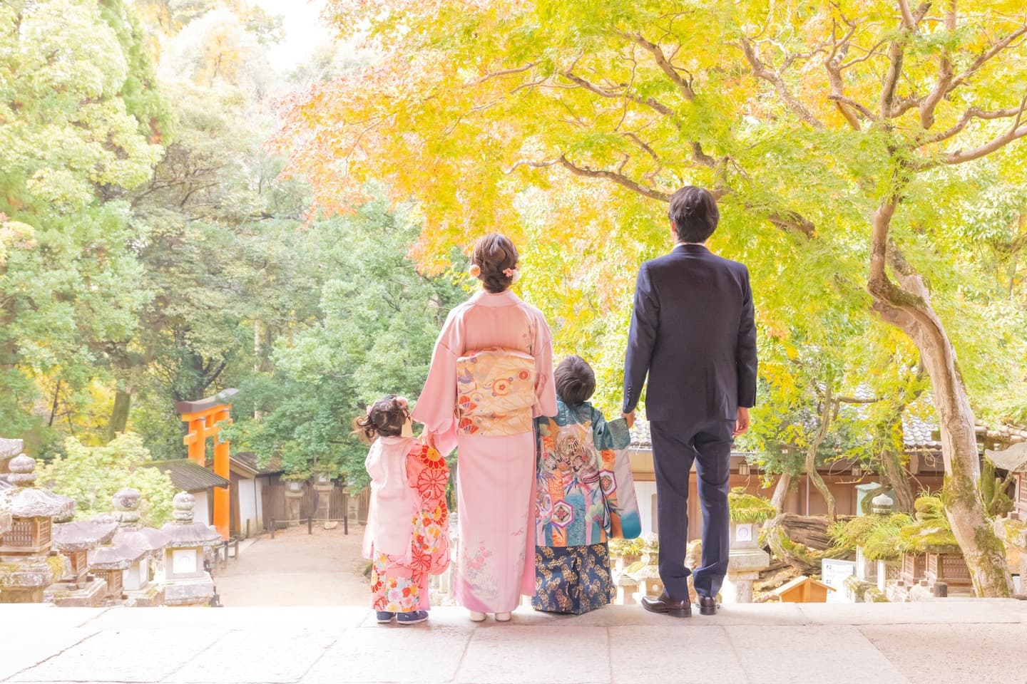 神社での七五三写真