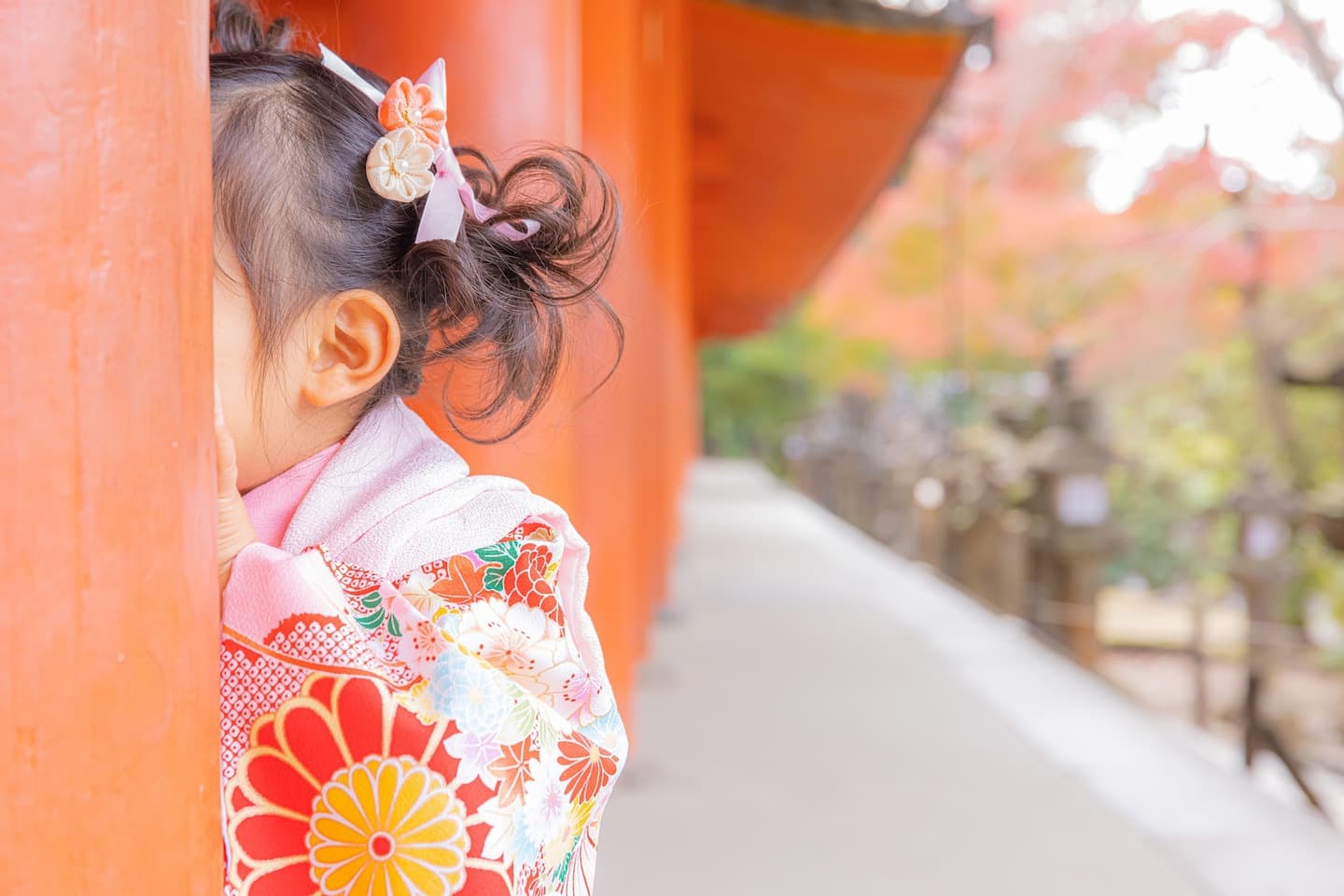 神社での七五三写真