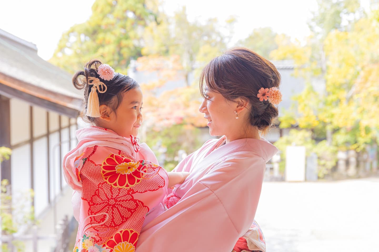 神社での七五三写真