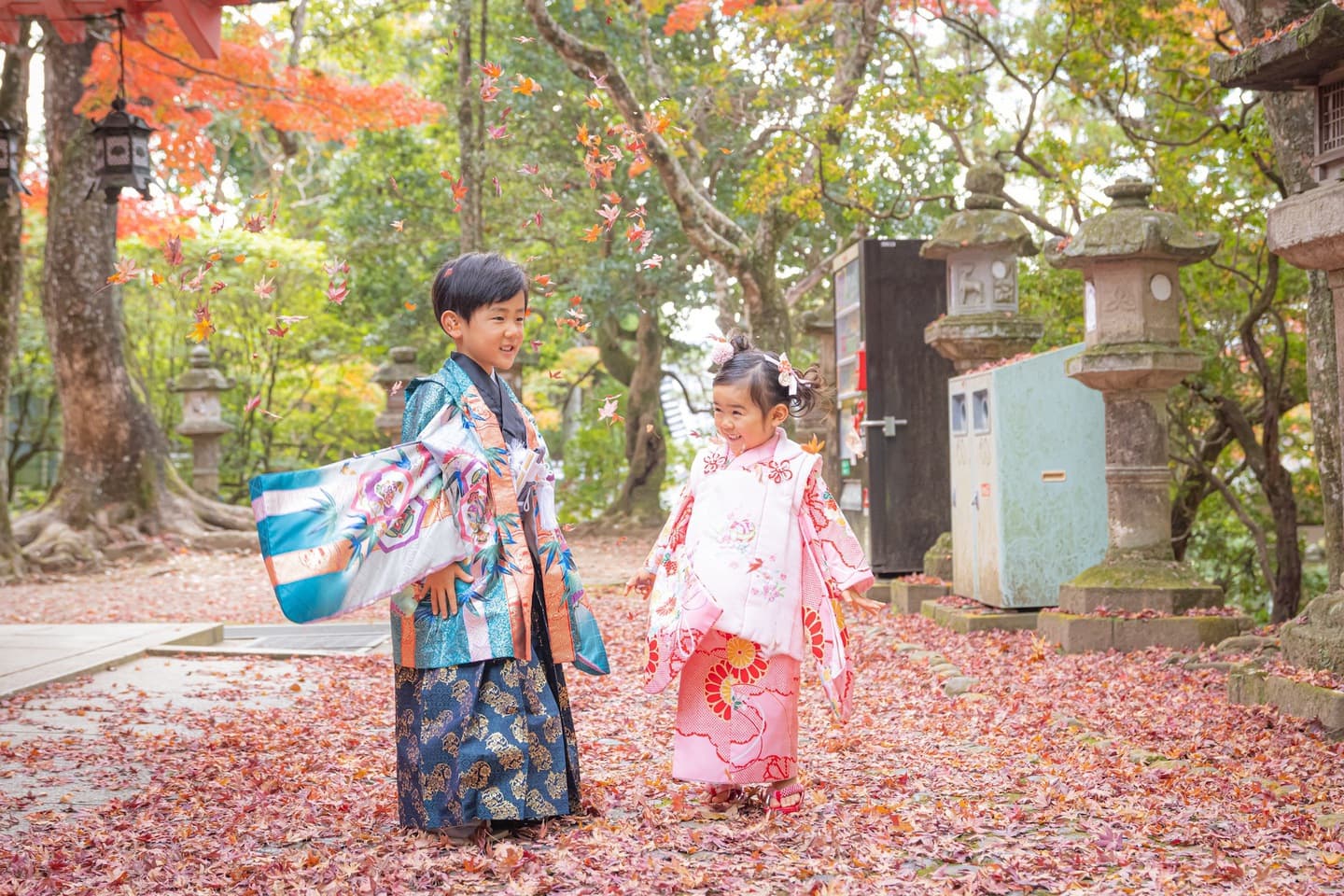 神社での七五三写真