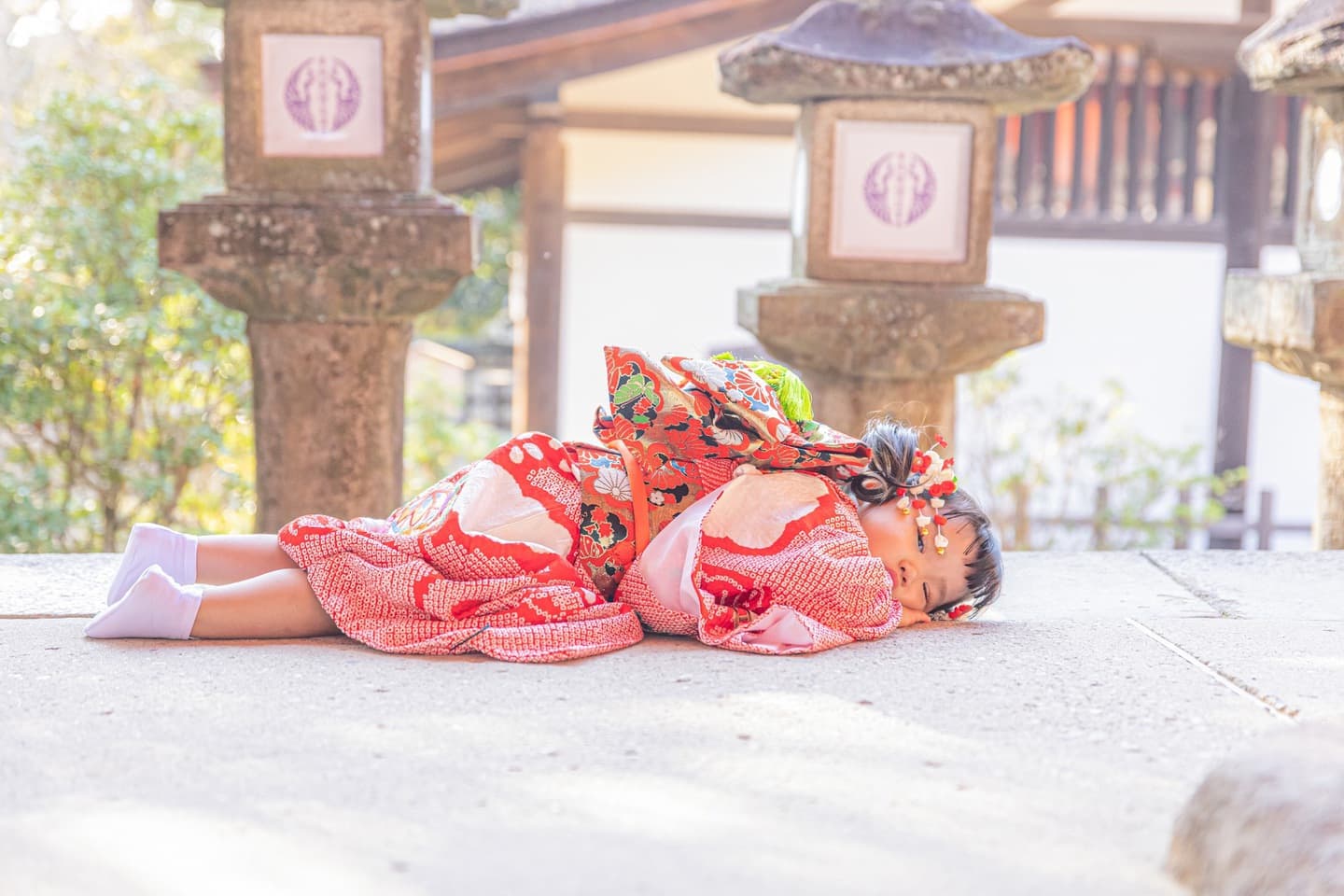 神社での七五三写真