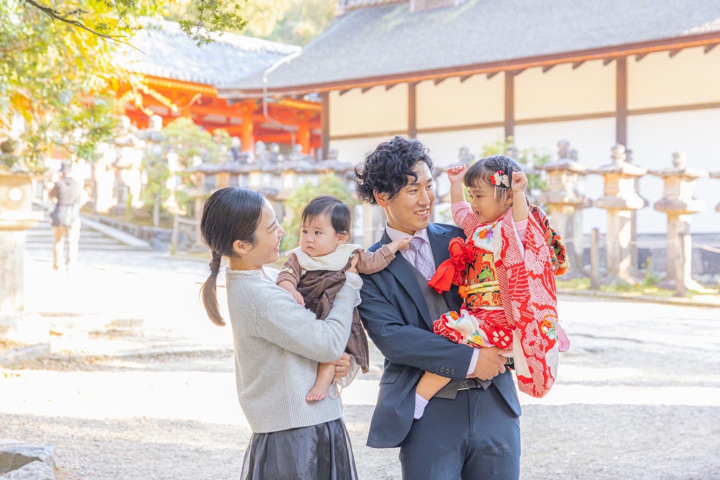 神社での七五三写真