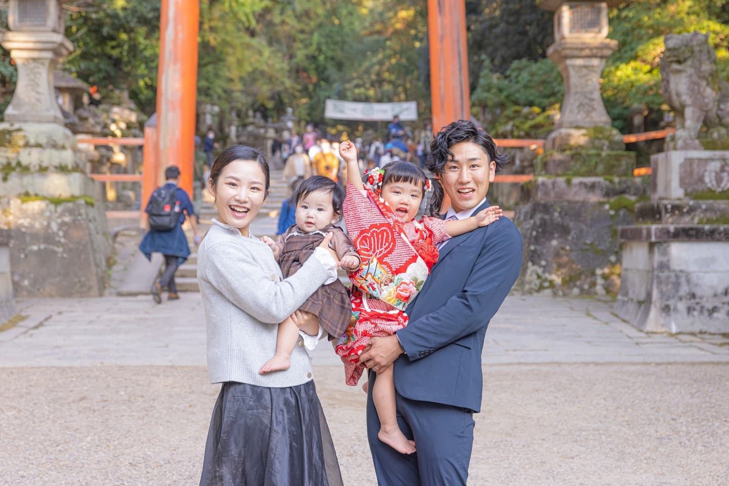 神社での七五三写真