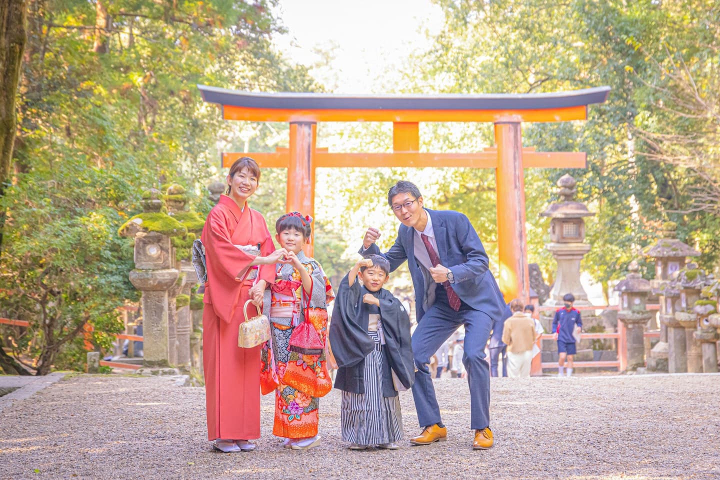 神社での七五三写真