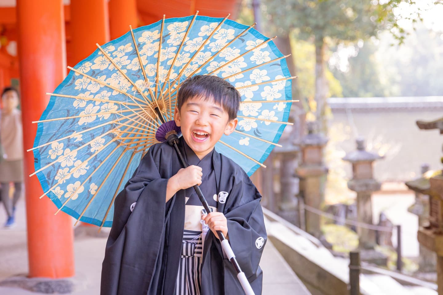 神社での七五三写真