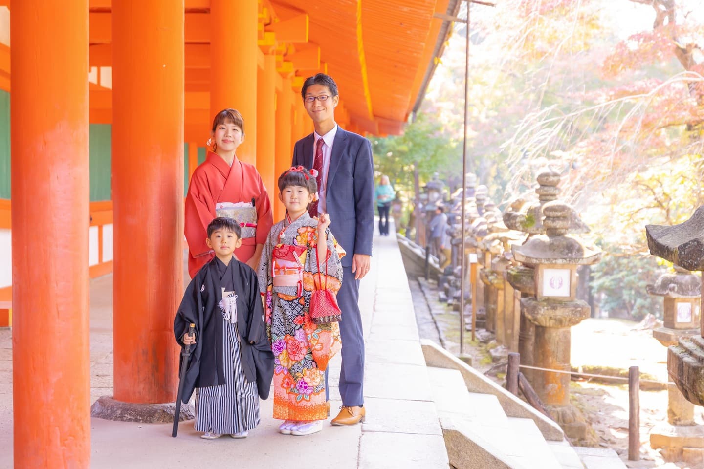 神社での七五三写真