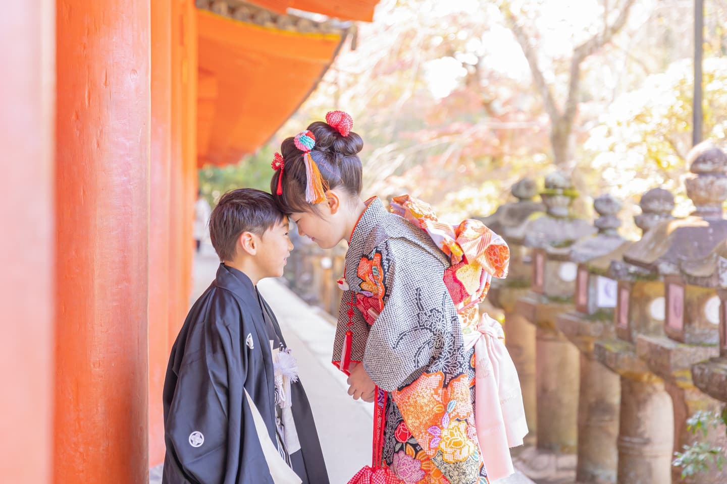 神社での七五三写真