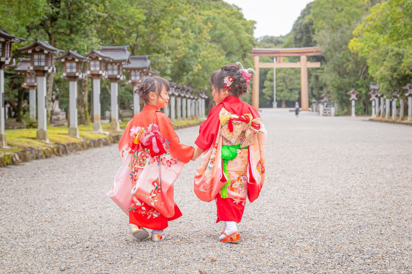 神社での七五三写真