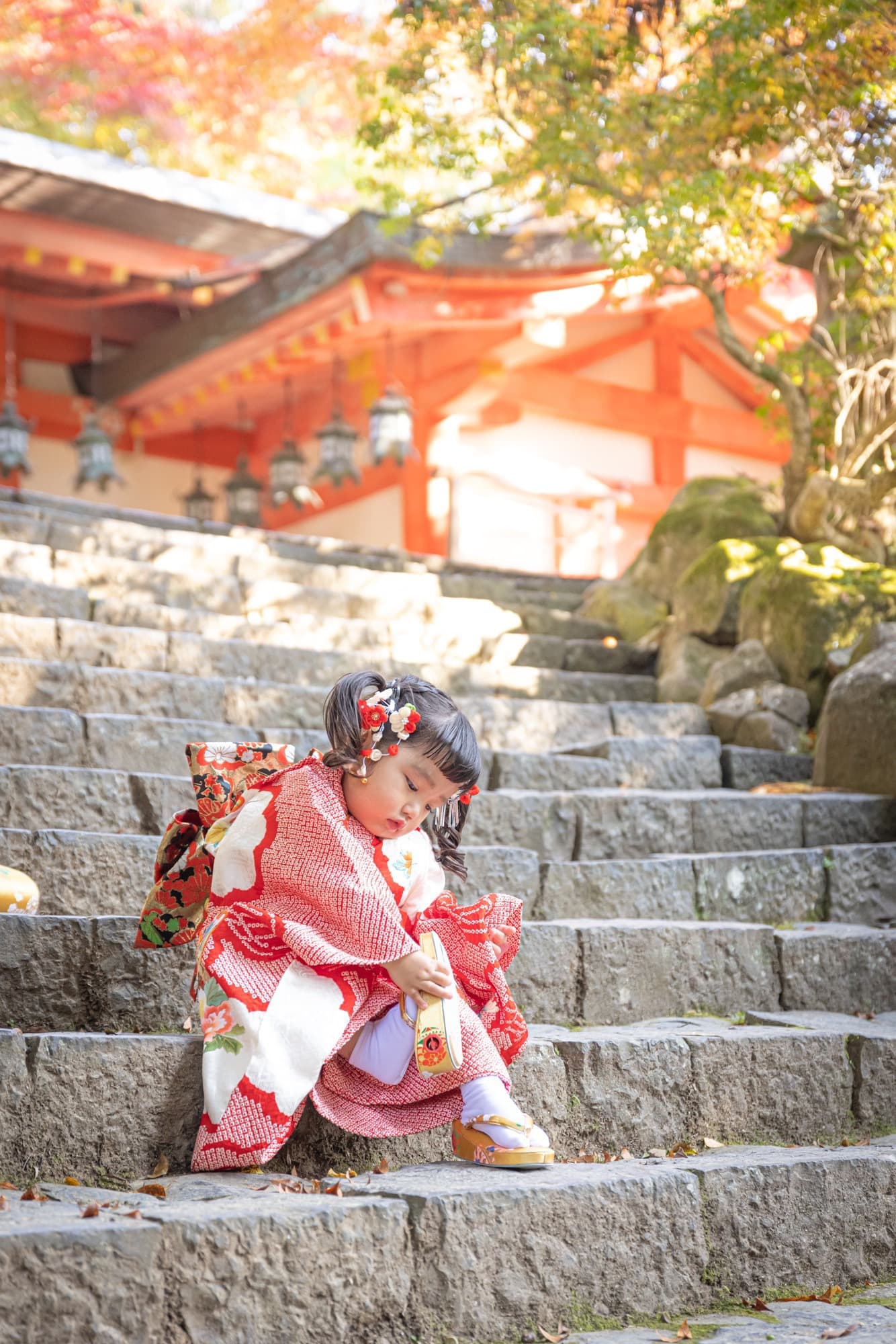 神社での七五三写真