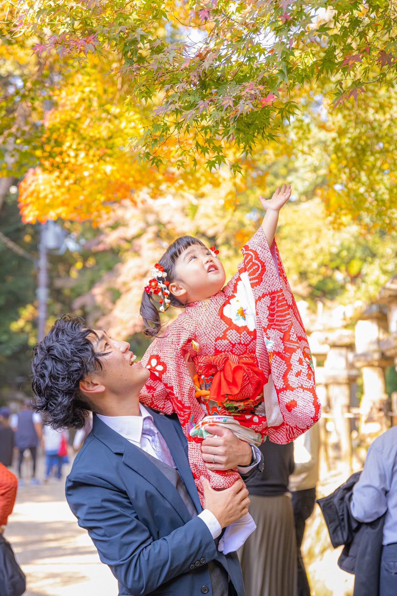 神社での七五三写真