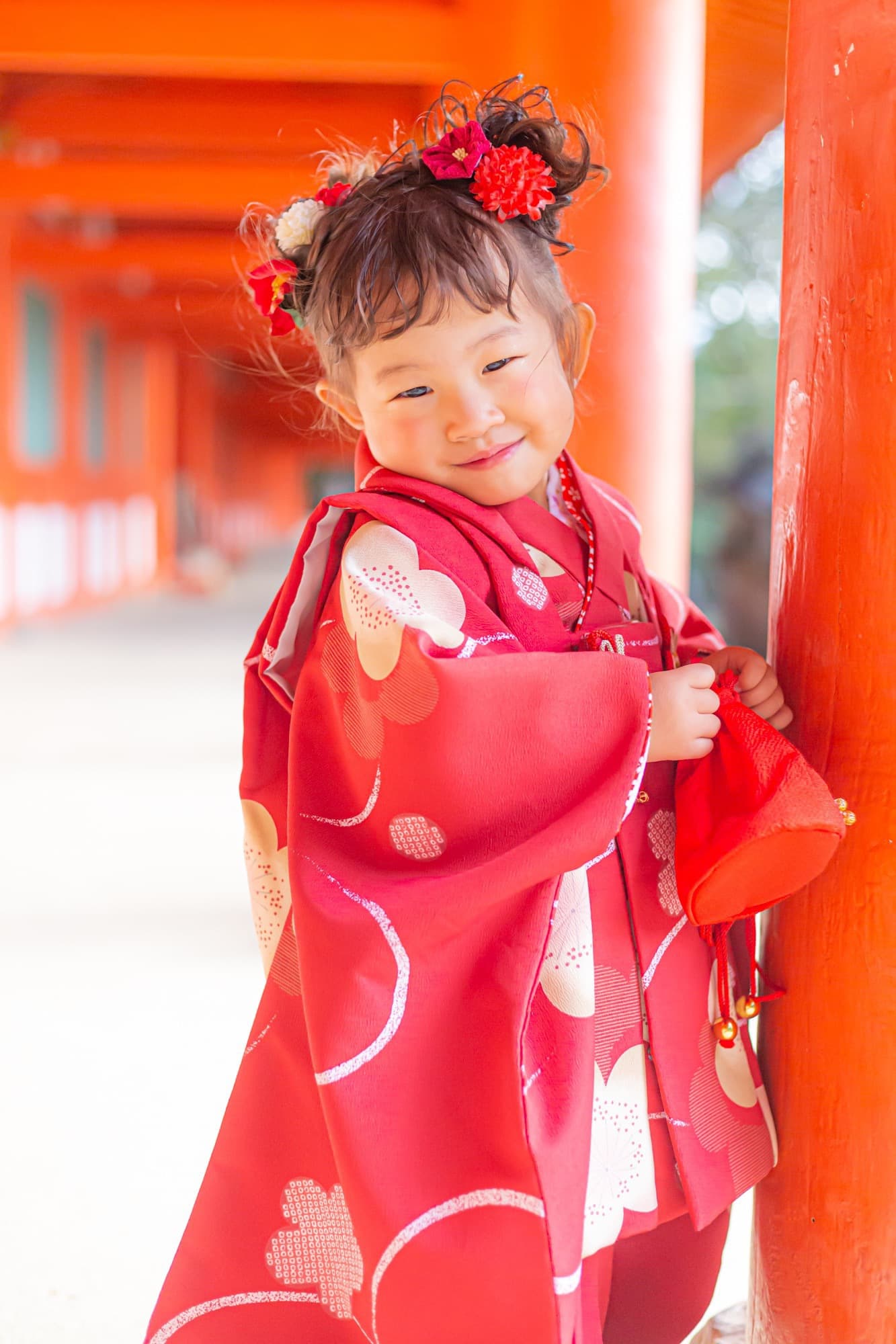 神社での七五三写真