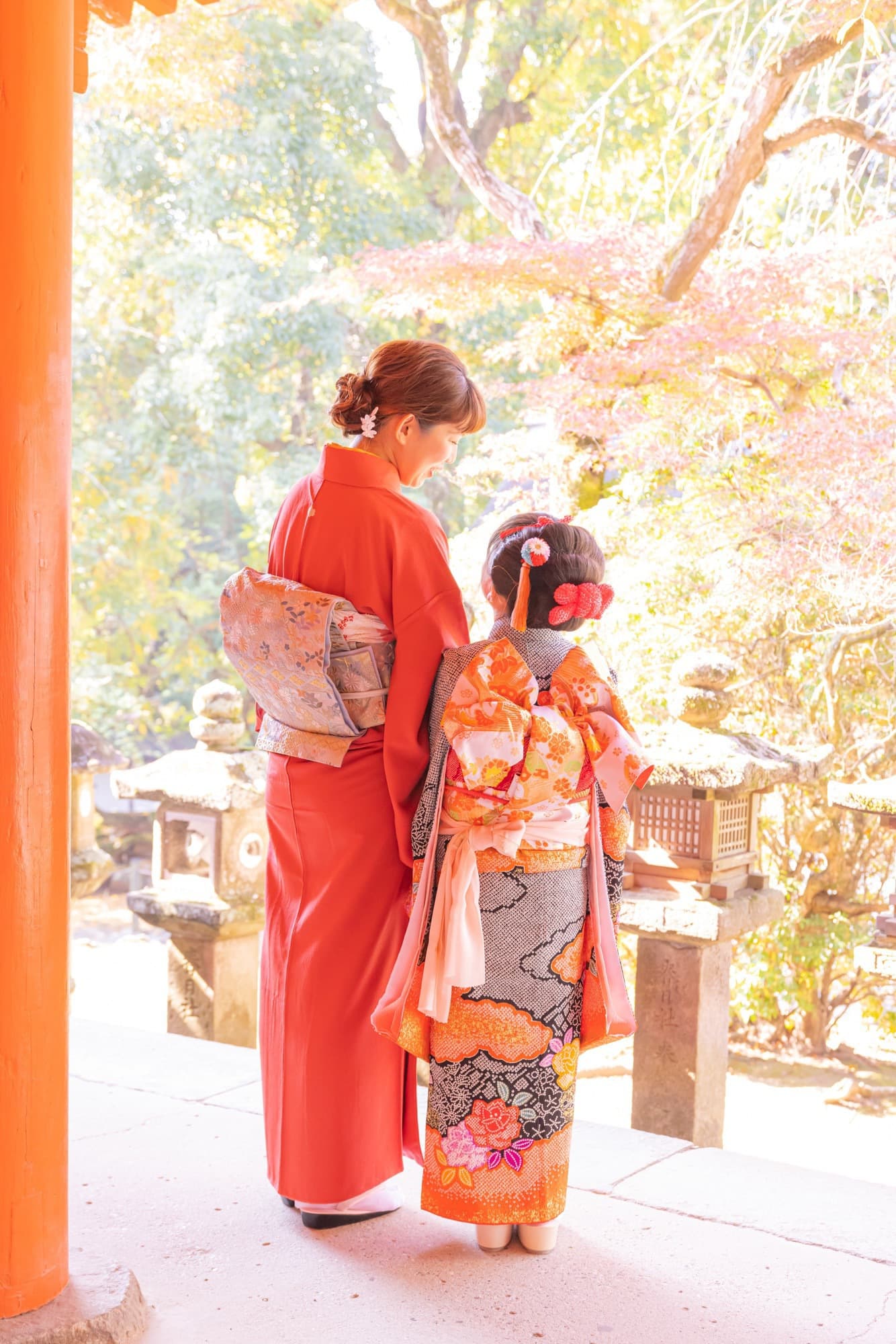 神社での七五三写真