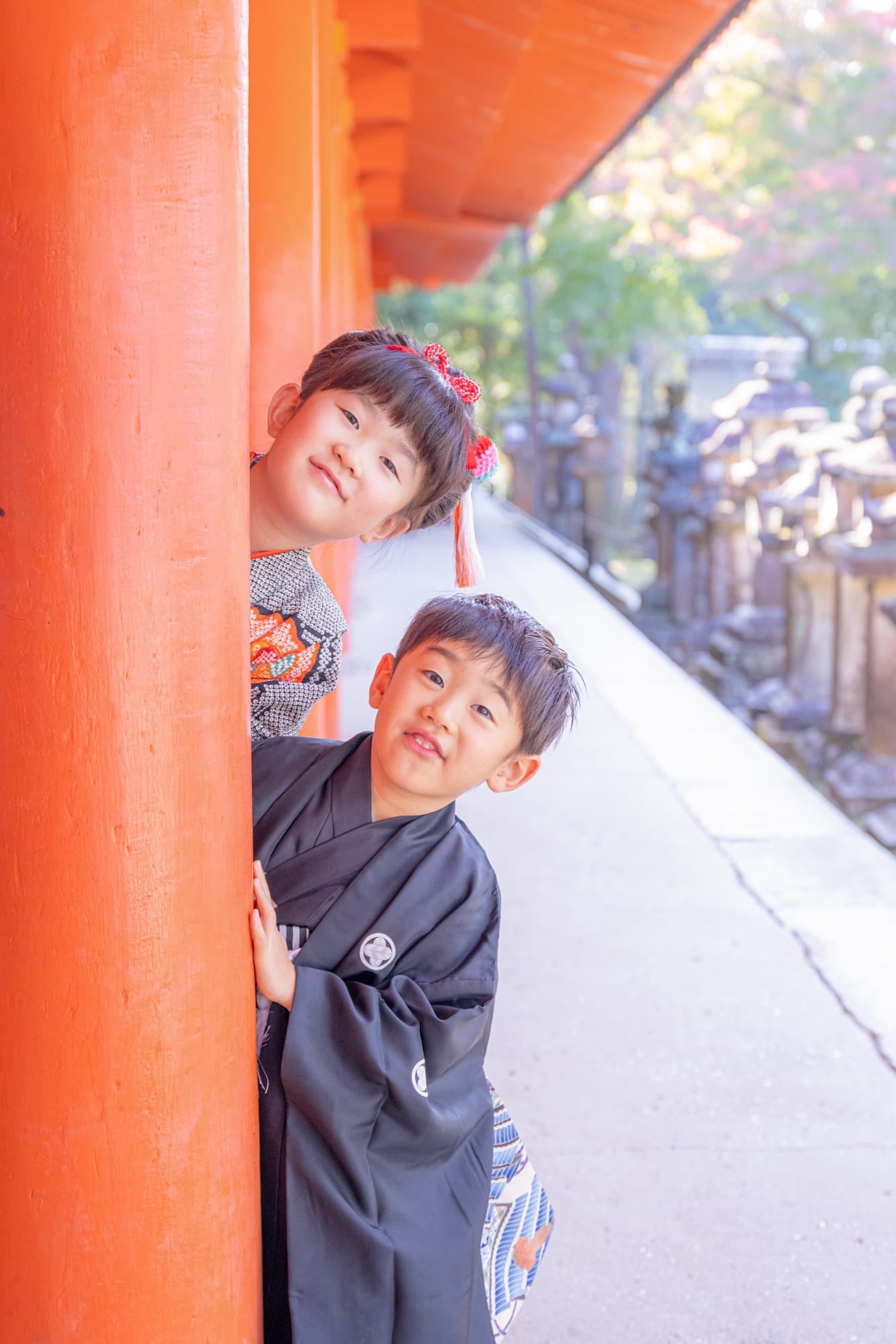 神社での七五三写真