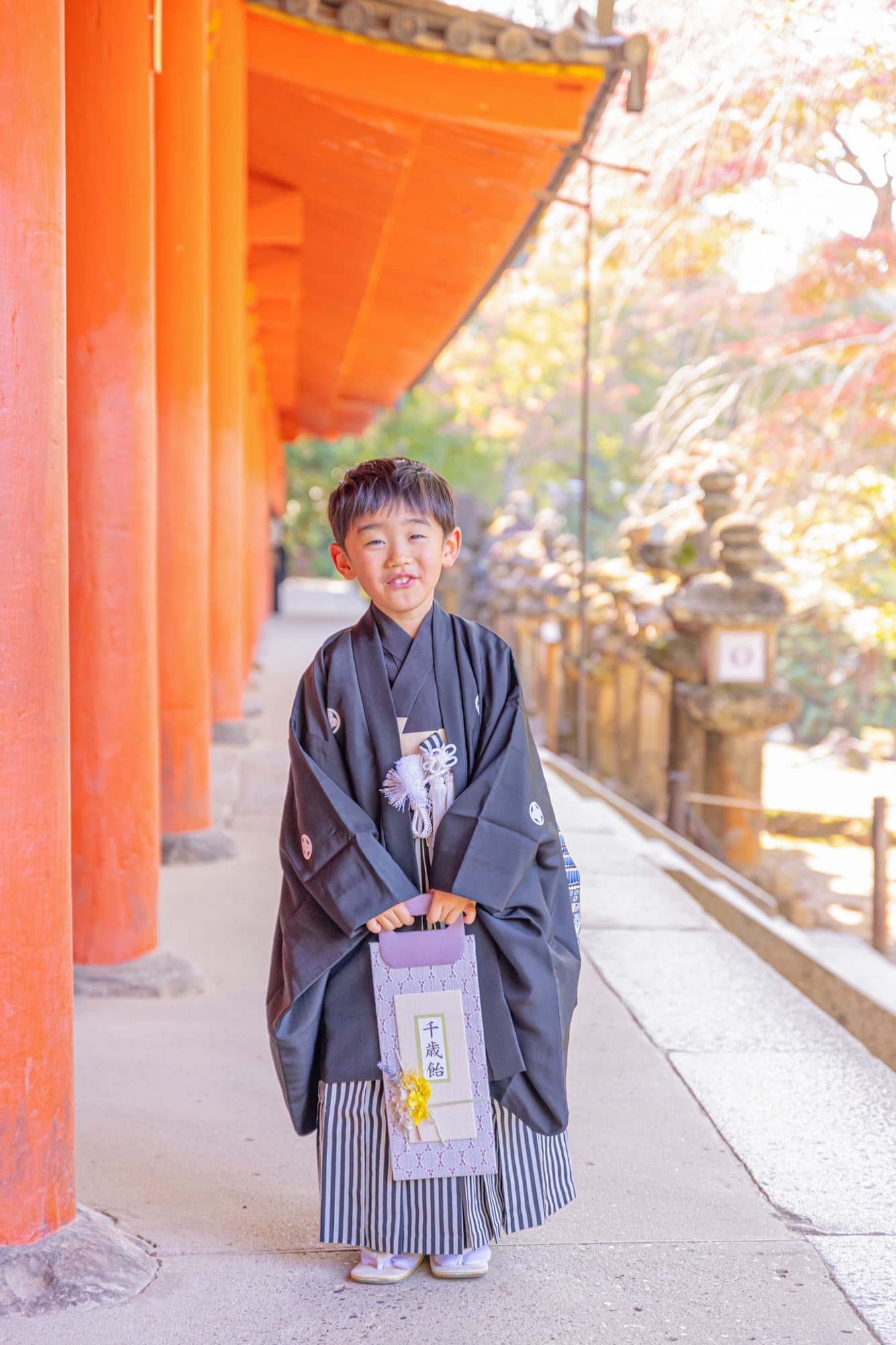 神社での七五三写真