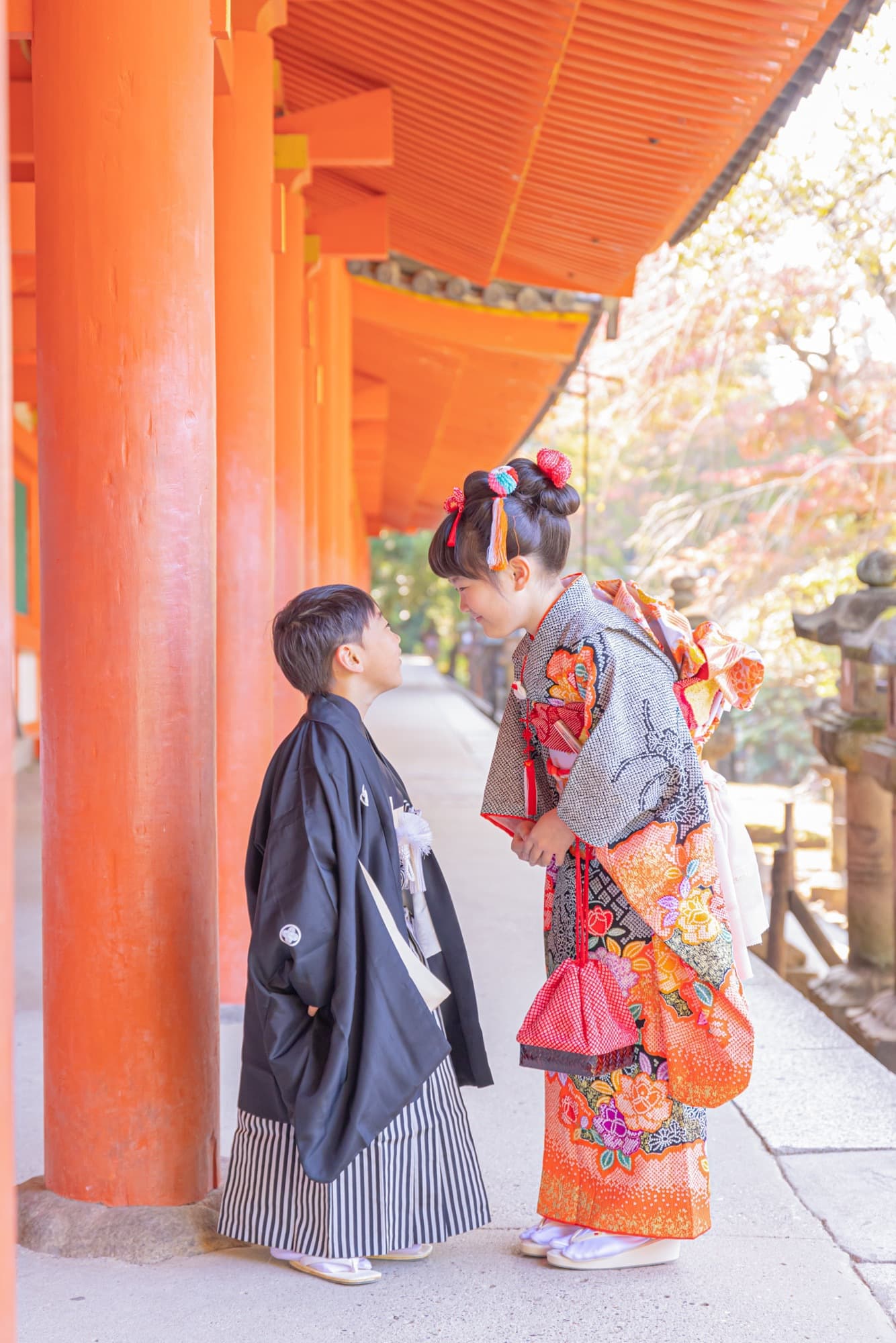 神社での七五三写真