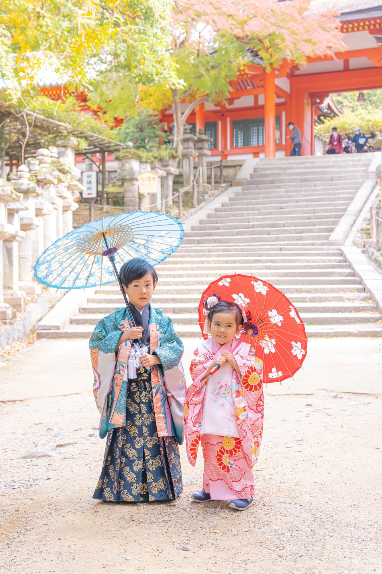 神社での七五三写真