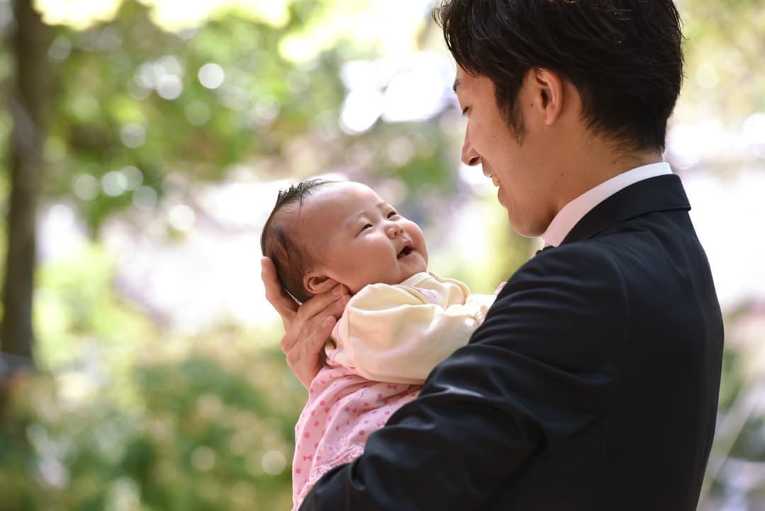 お宮参りの写真