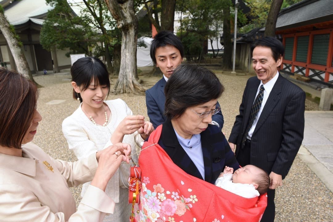 お宮参りの写真