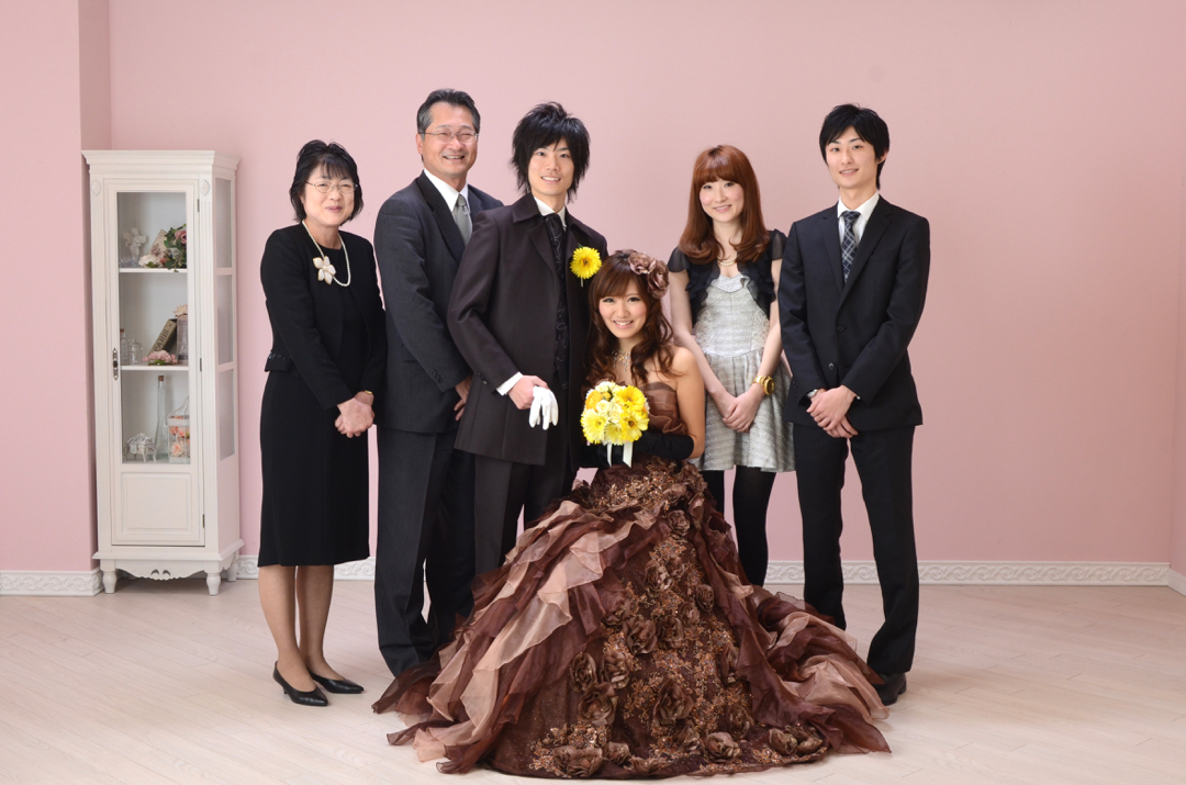 スタジオでのフォトウェディング