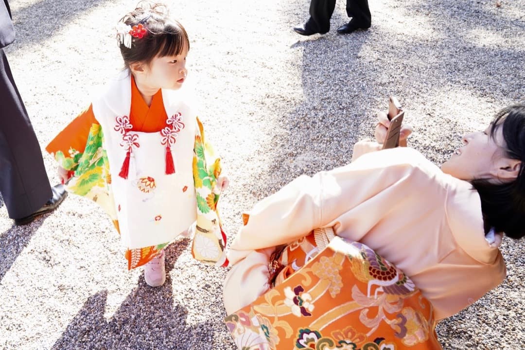 七五三の自然な写真