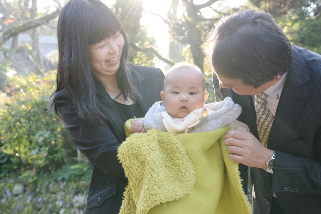 お宮参りの写真