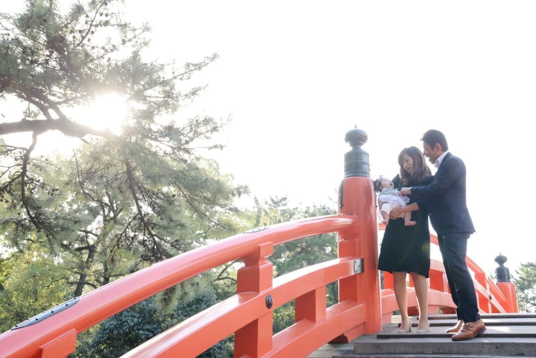 お宮参りの写真