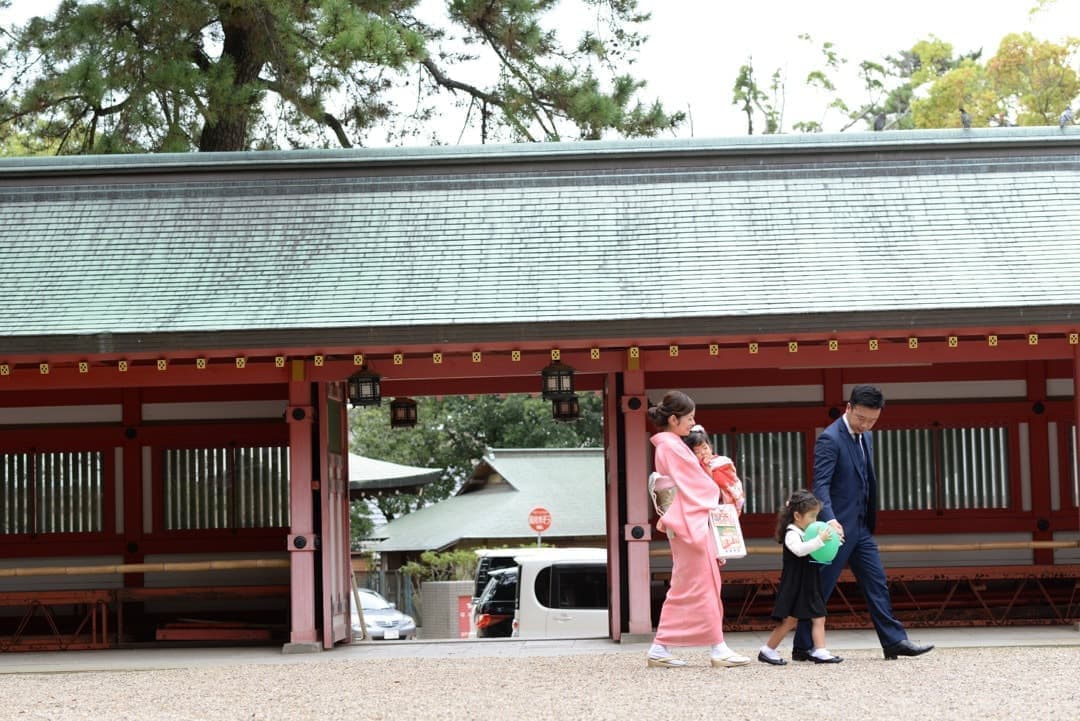 お宮参りの写真