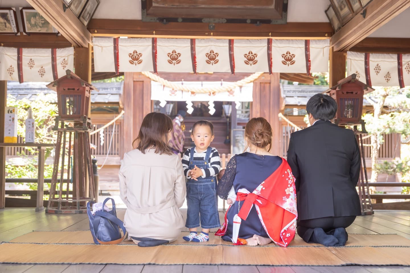 お宮参りの写真