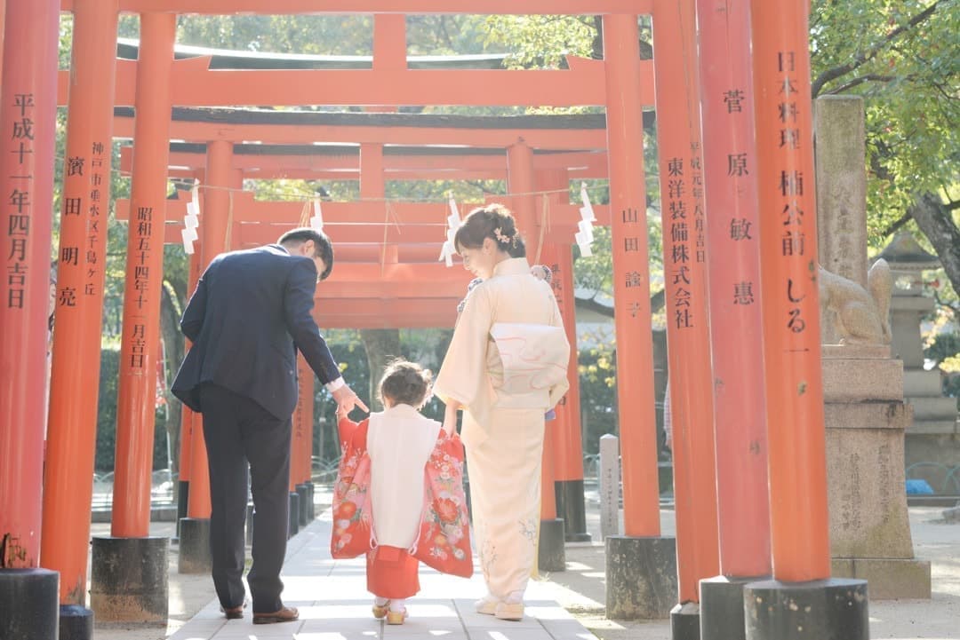 お宮参りの写真