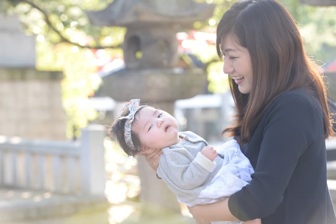 お宮参りの写真