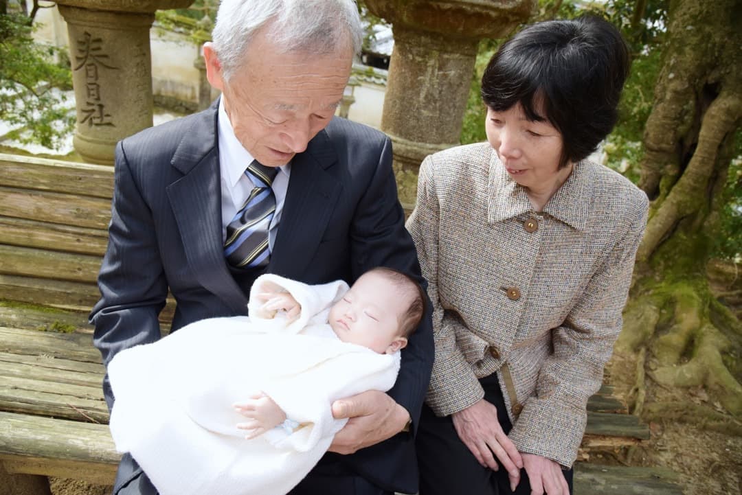 お宮参りの写真