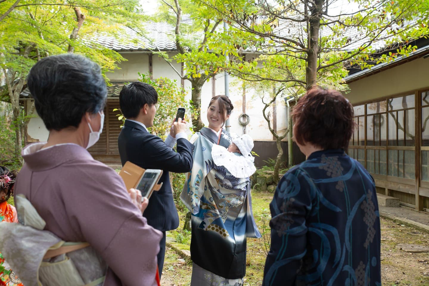 お宮参りの写真