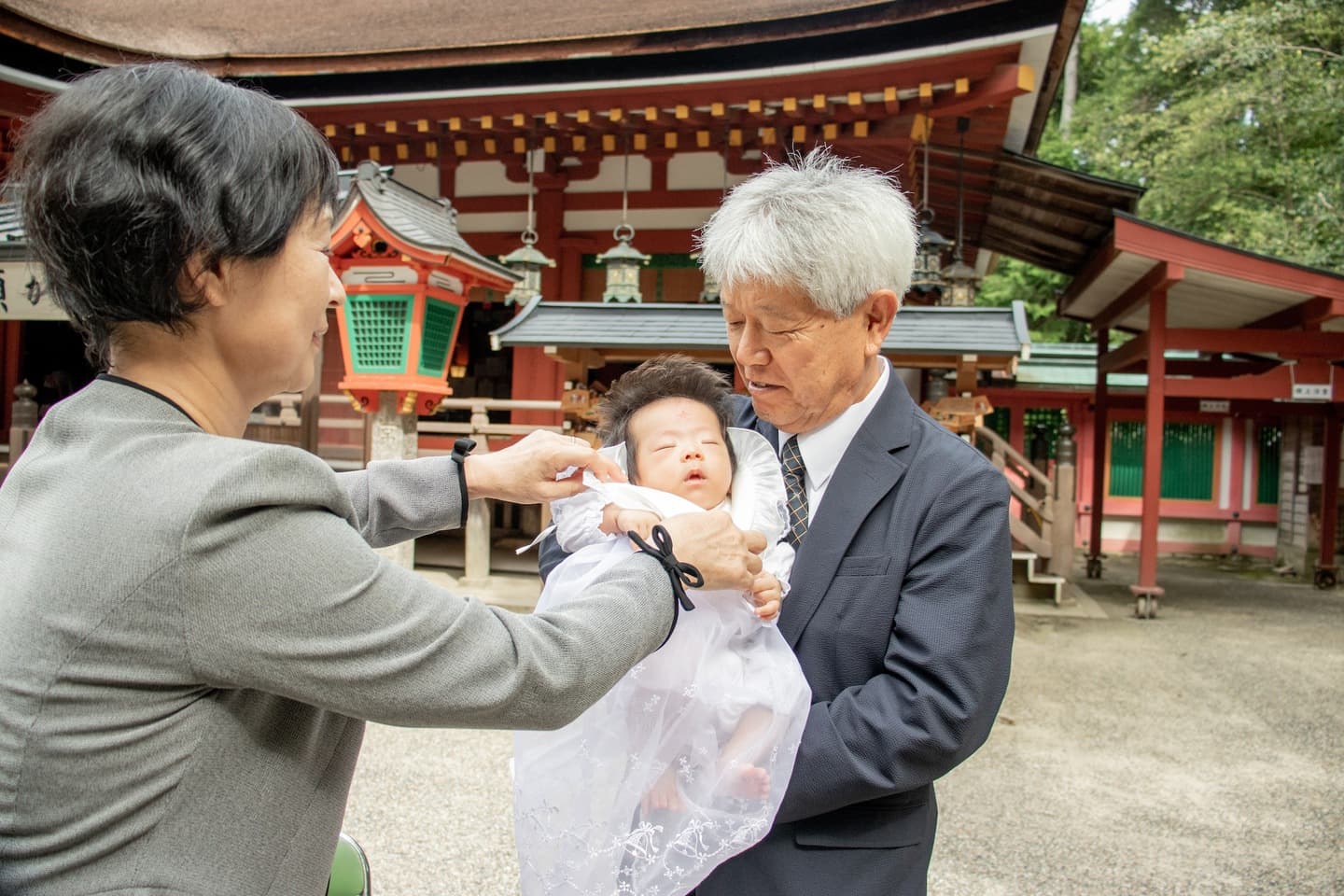 お宮参りの写真