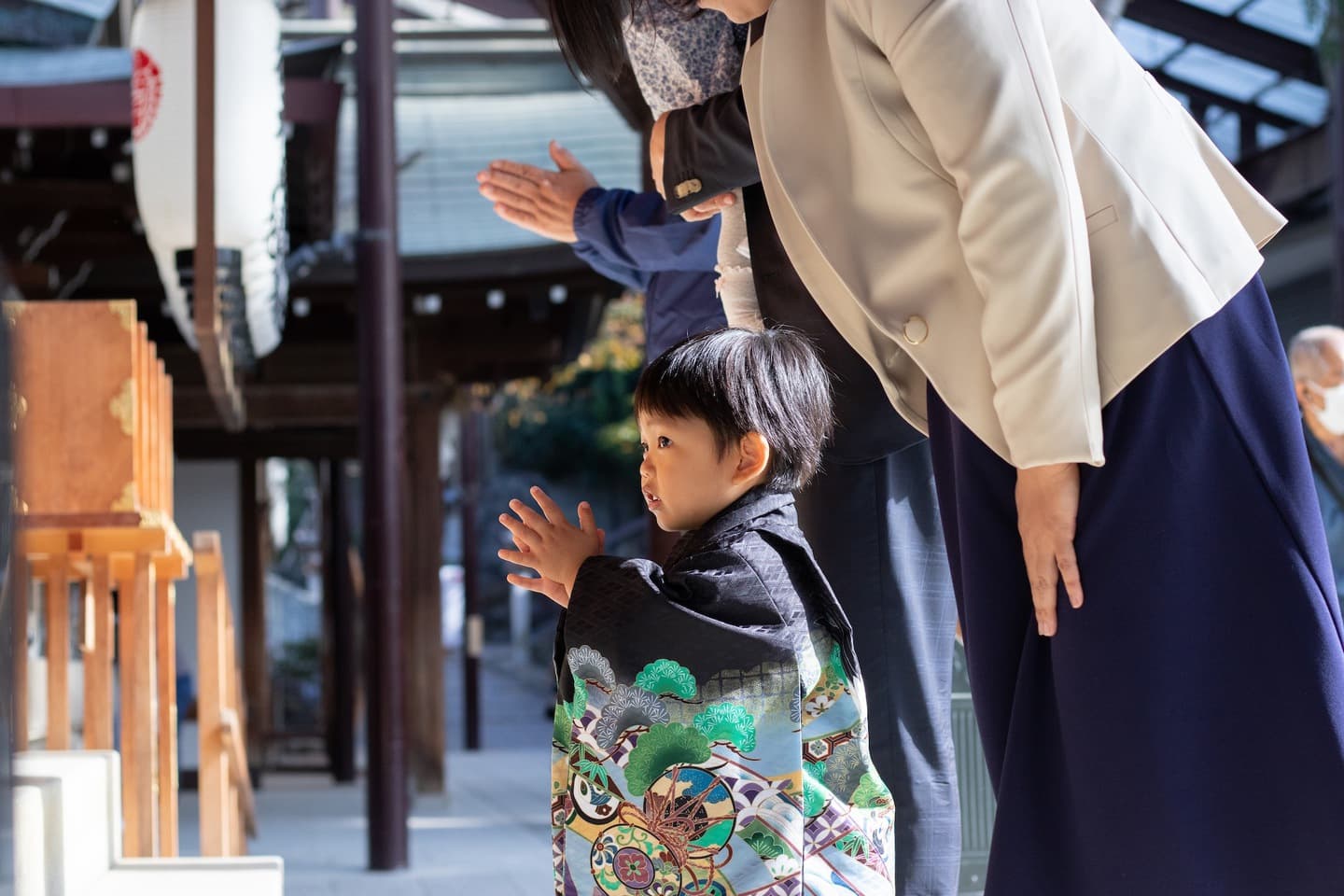 神社での七五三写真