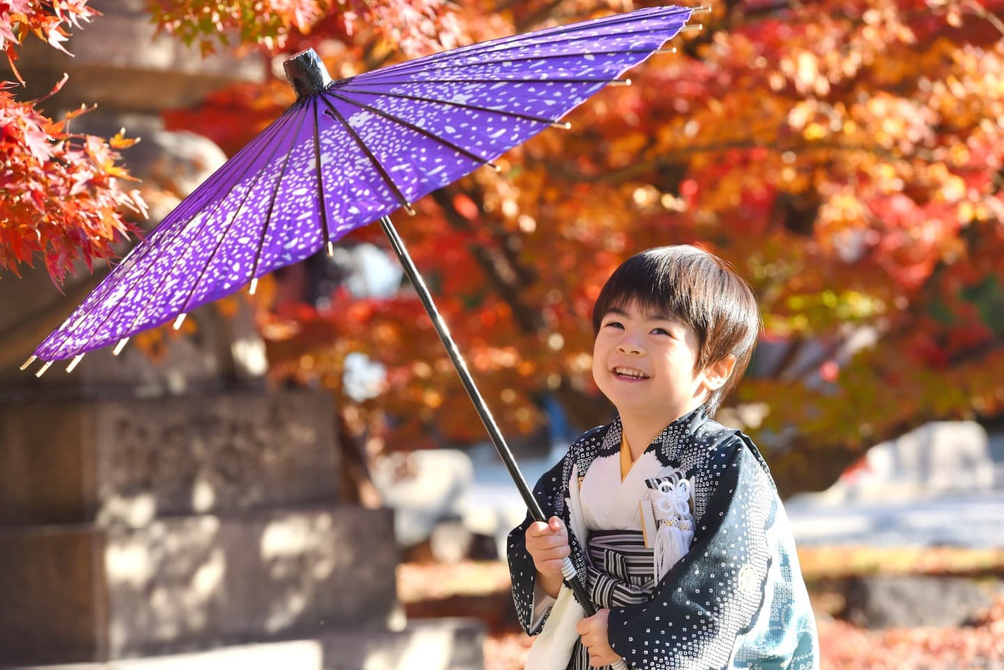 お宮参りや七五三の子供の写真