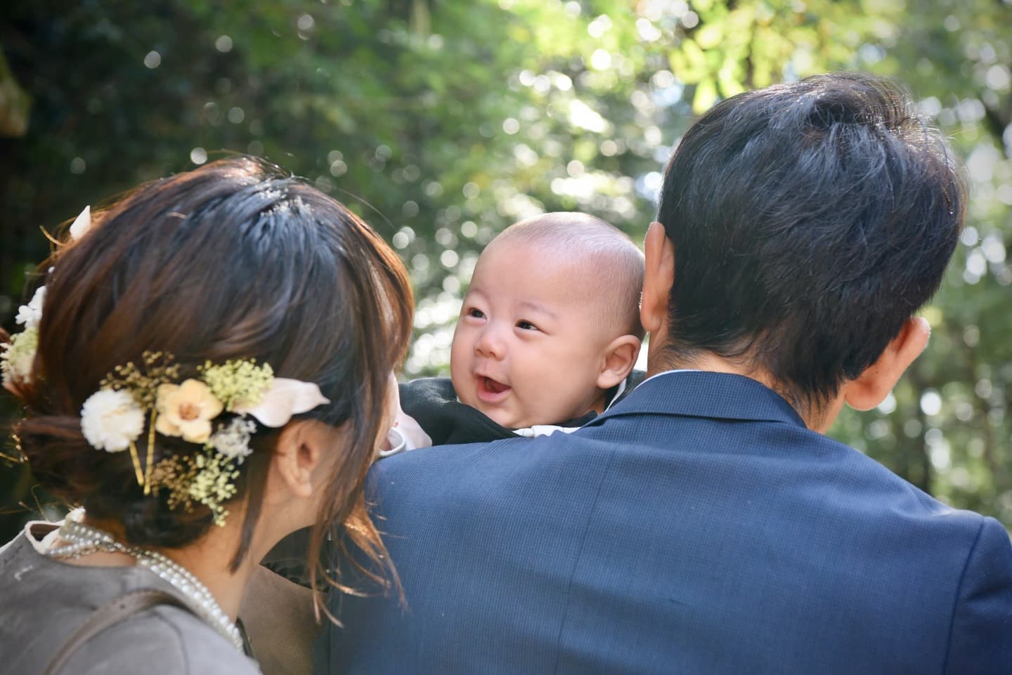 お宮参りや七五三の子供の写真