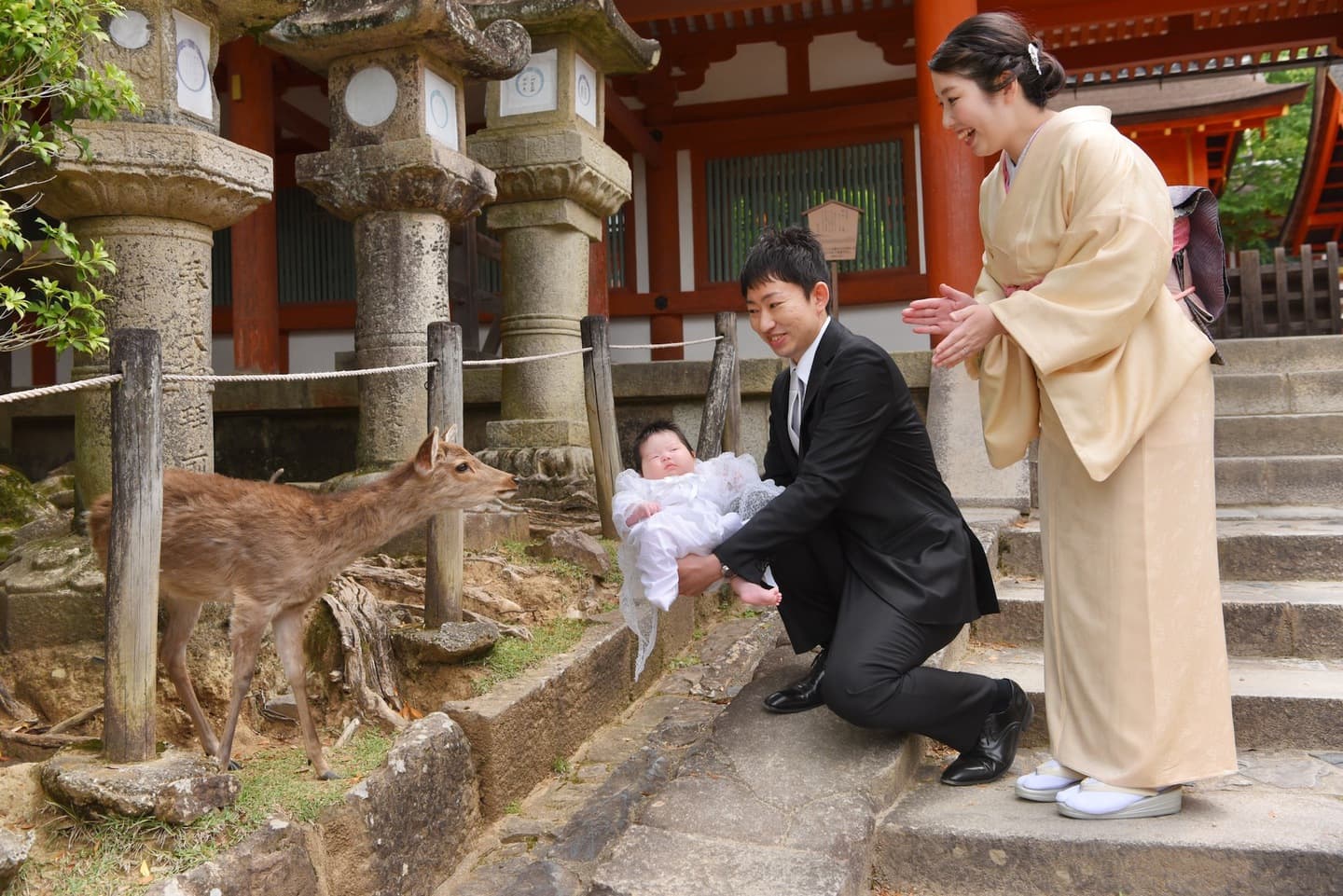 お宮参りや七五三の子供の写真