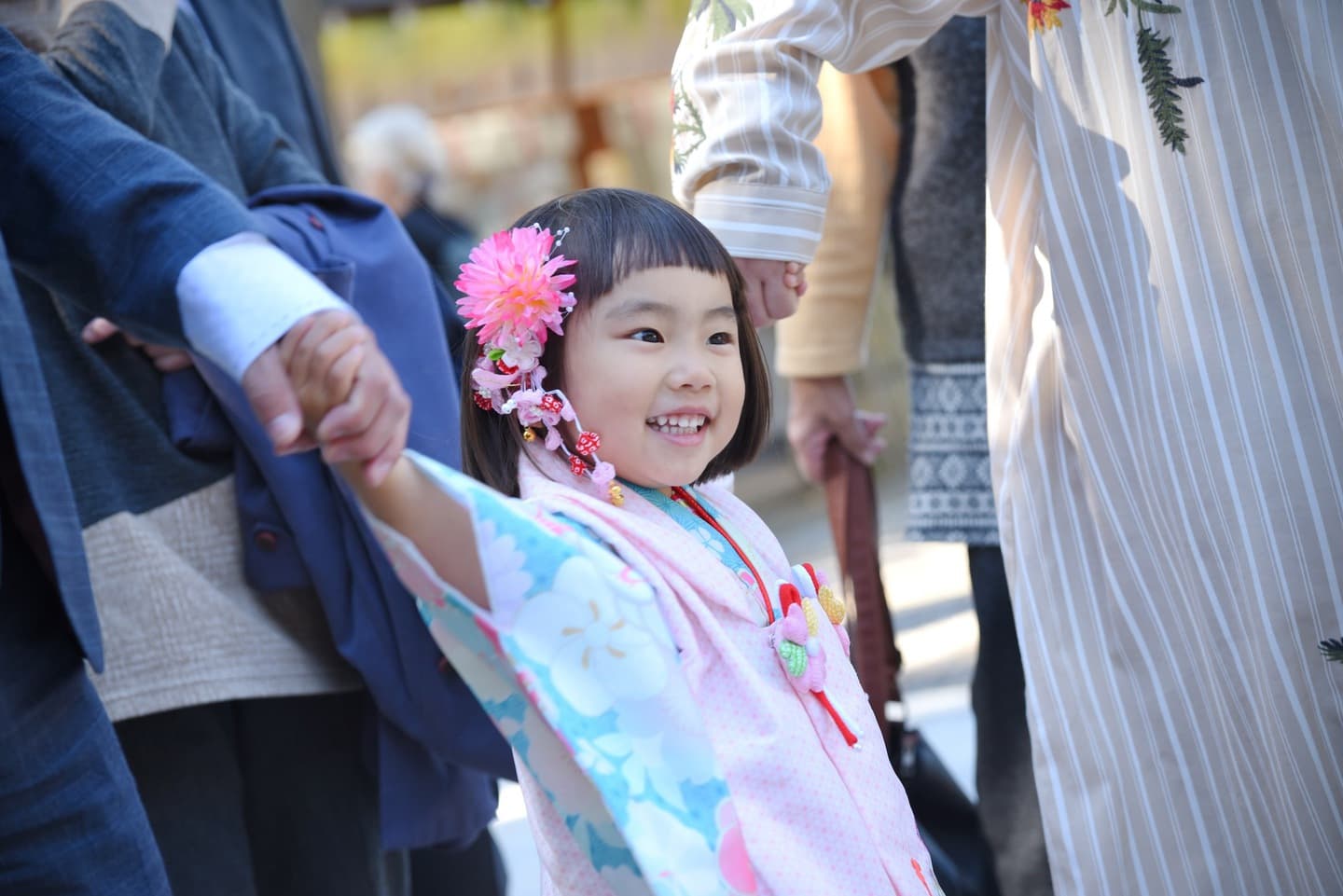 お宮参りや七五三の子供の写真