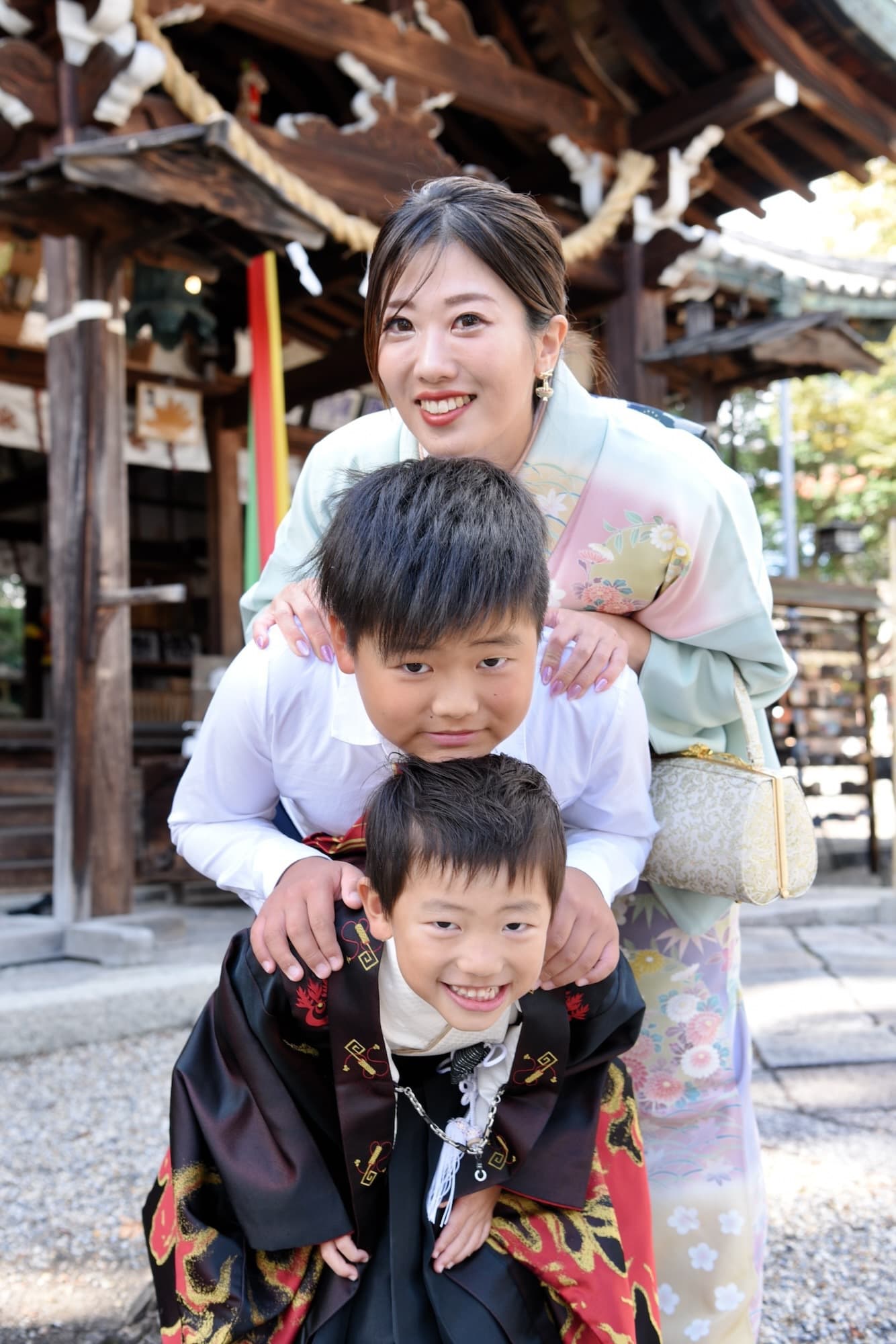 お宮参りや七五三の子供の写真