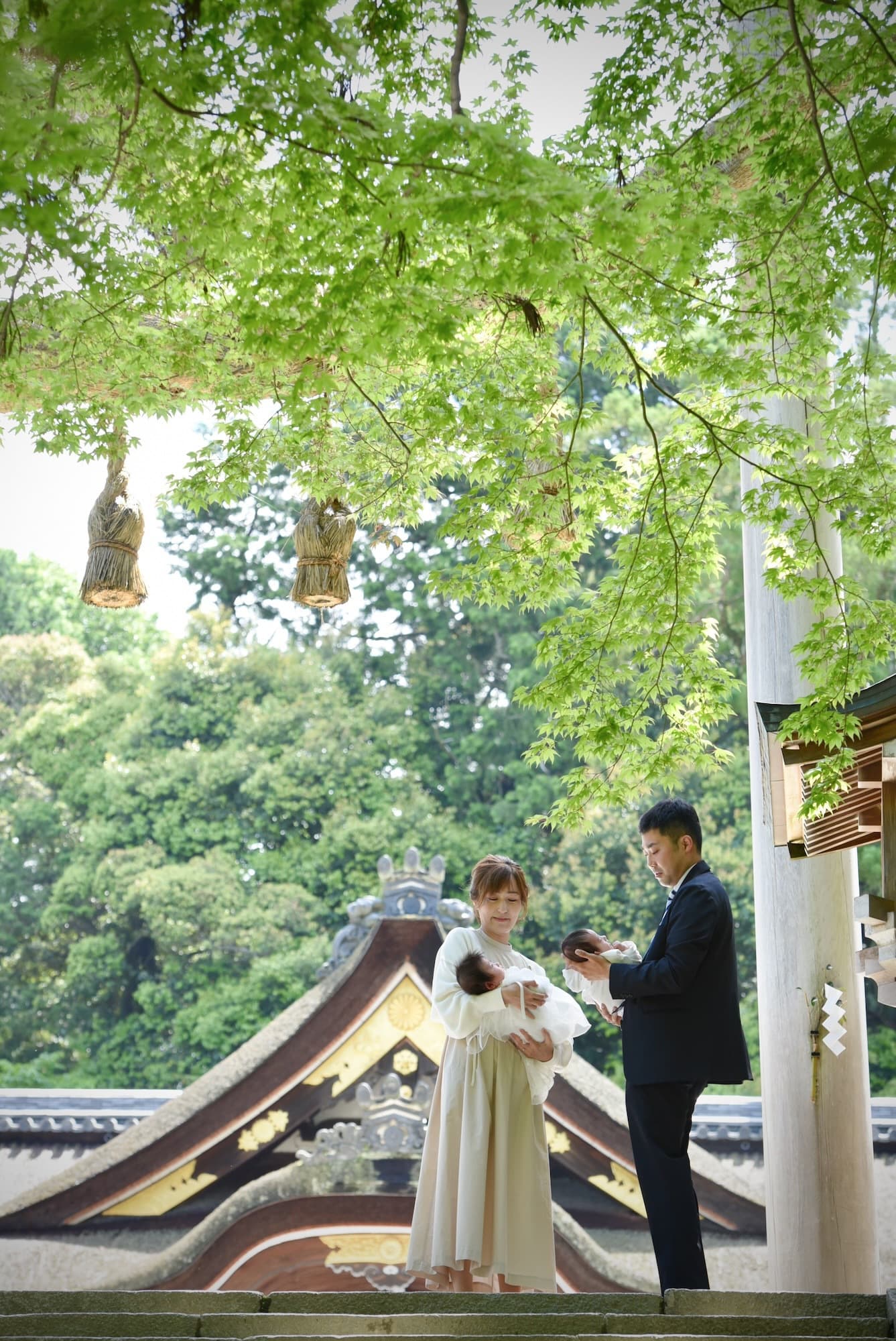 お宮参りや七五三の子供の写真