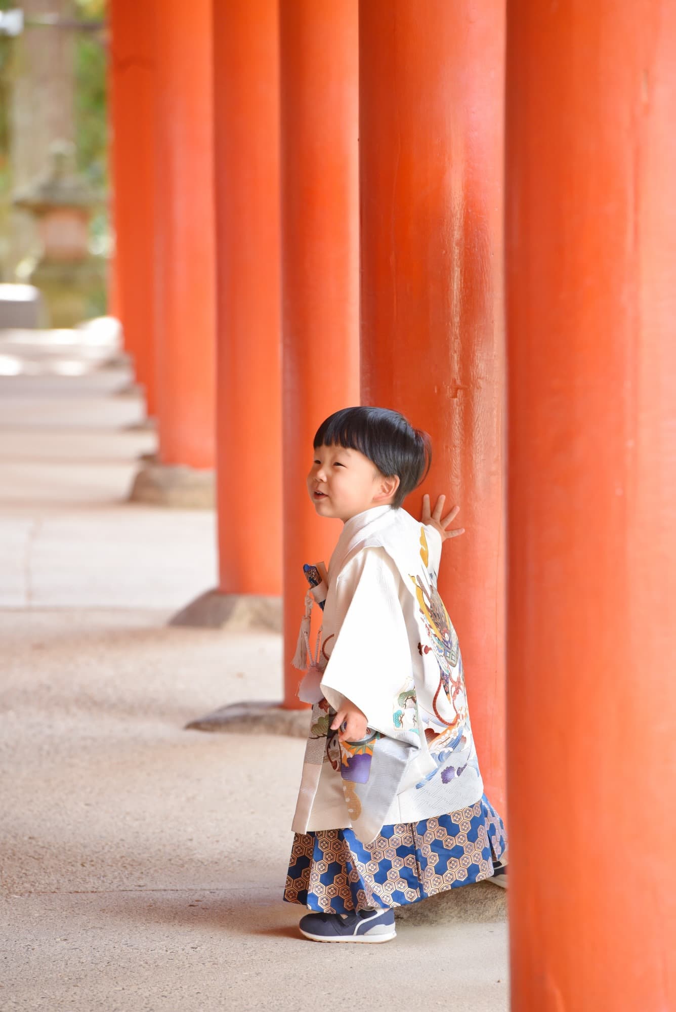 お宮参りや七五三の子供の写真