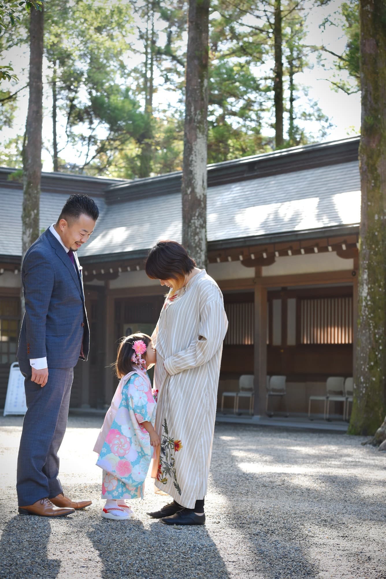 お宮参りや七五三の子供の写真