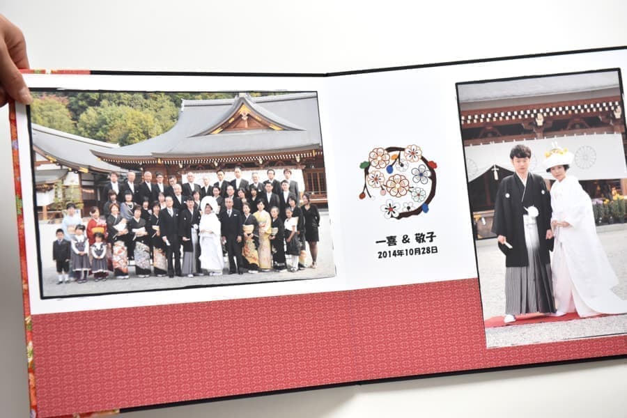 家族写真や集合写真の台紙
