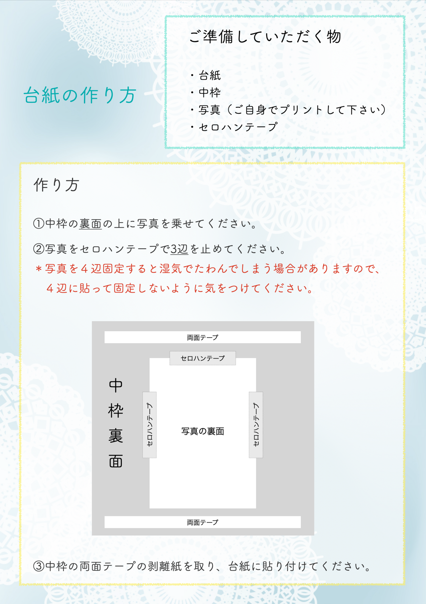 台紙の作り方