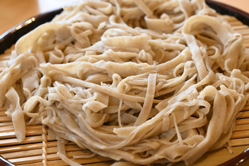 広告宣伝ようの蕎麦打ち写真