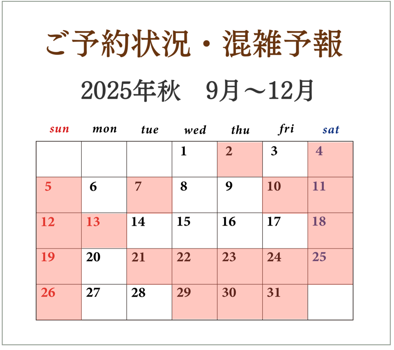 予約状況