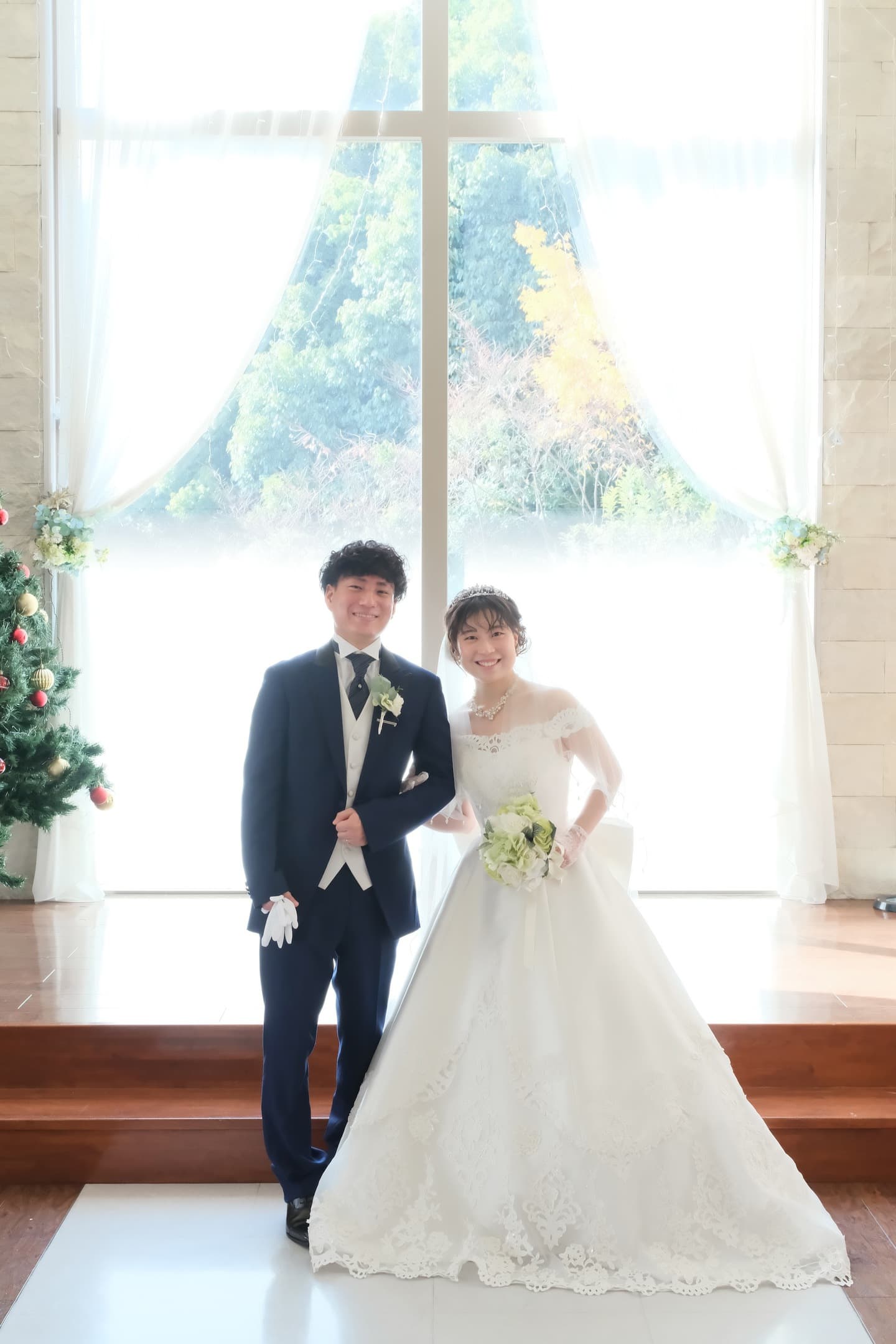 チャペルでのドレスフォトウェディングの写真