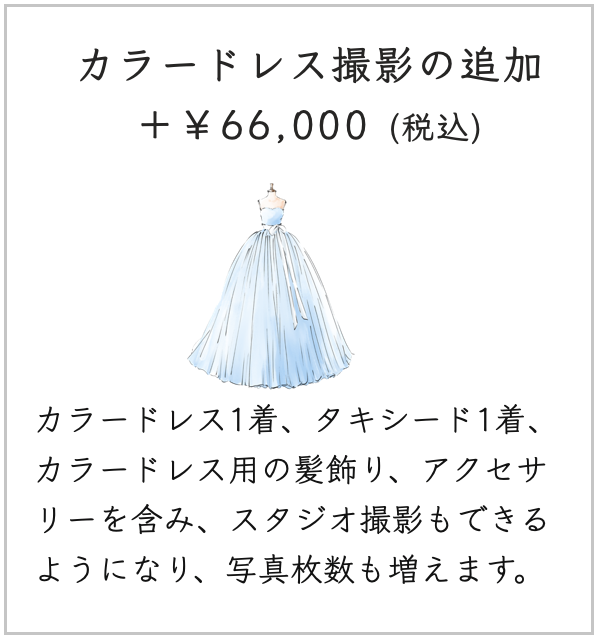 カラードレスの追加