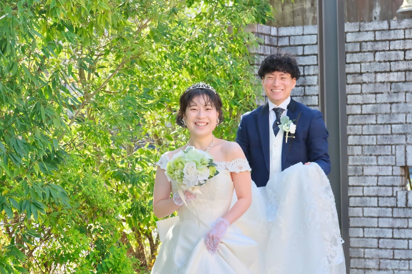 家族と一緒に撮影したフォトウェディング写真